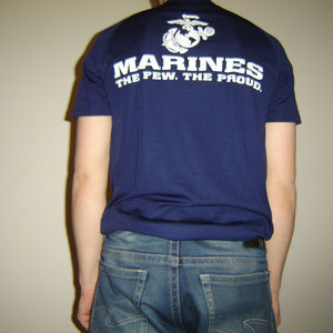 Marines Navy Blue Short Sleeve Shirt